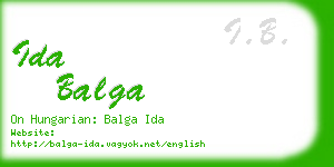 ida balga business card